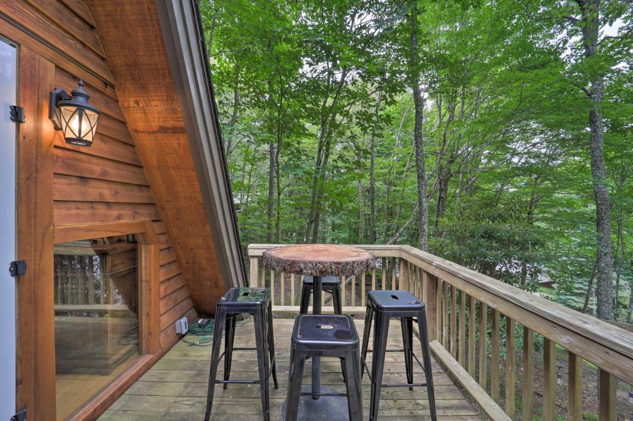 A-Frame Cabin With Hot Tub 1 Mi To Beech Mountain! Esterno foto