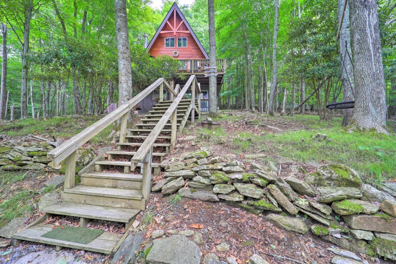 A-Frame Cabin With Hot Tub 1 Mi To Beech Mountain! Esterno foto