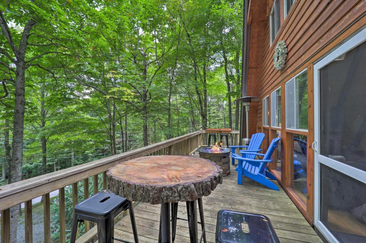 A-Frame Cabin With Hot Tub 1 Mi To Beech Mountain! Esterno foto