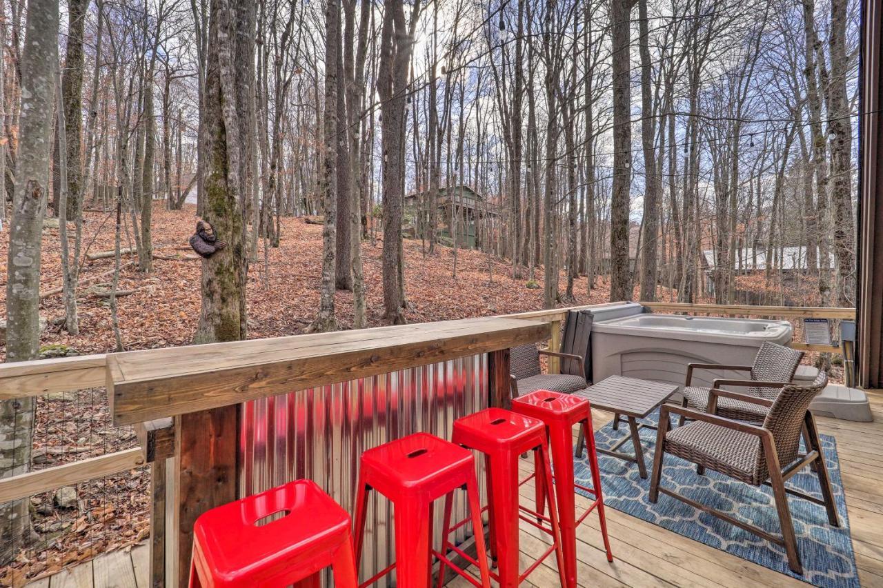 A-Frame Cabin With Hot Tub 1 Mi To Beech Mountain! Esterno foto