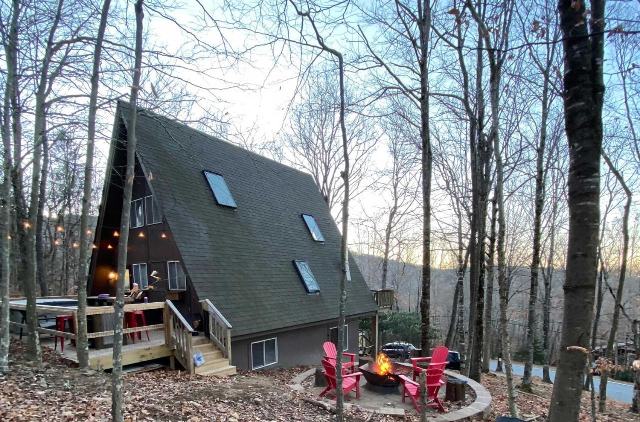A-Frame Cabin With Hot Tub 1 Mi To Beech Mountain! Esterno foto