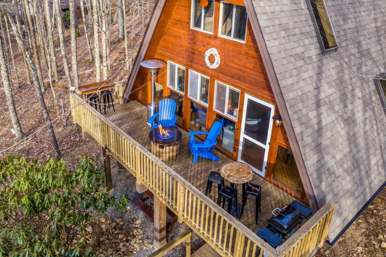 A-Frame Cabin With Hot Tub 1 Mi To Beech Mountain! Esterno foto