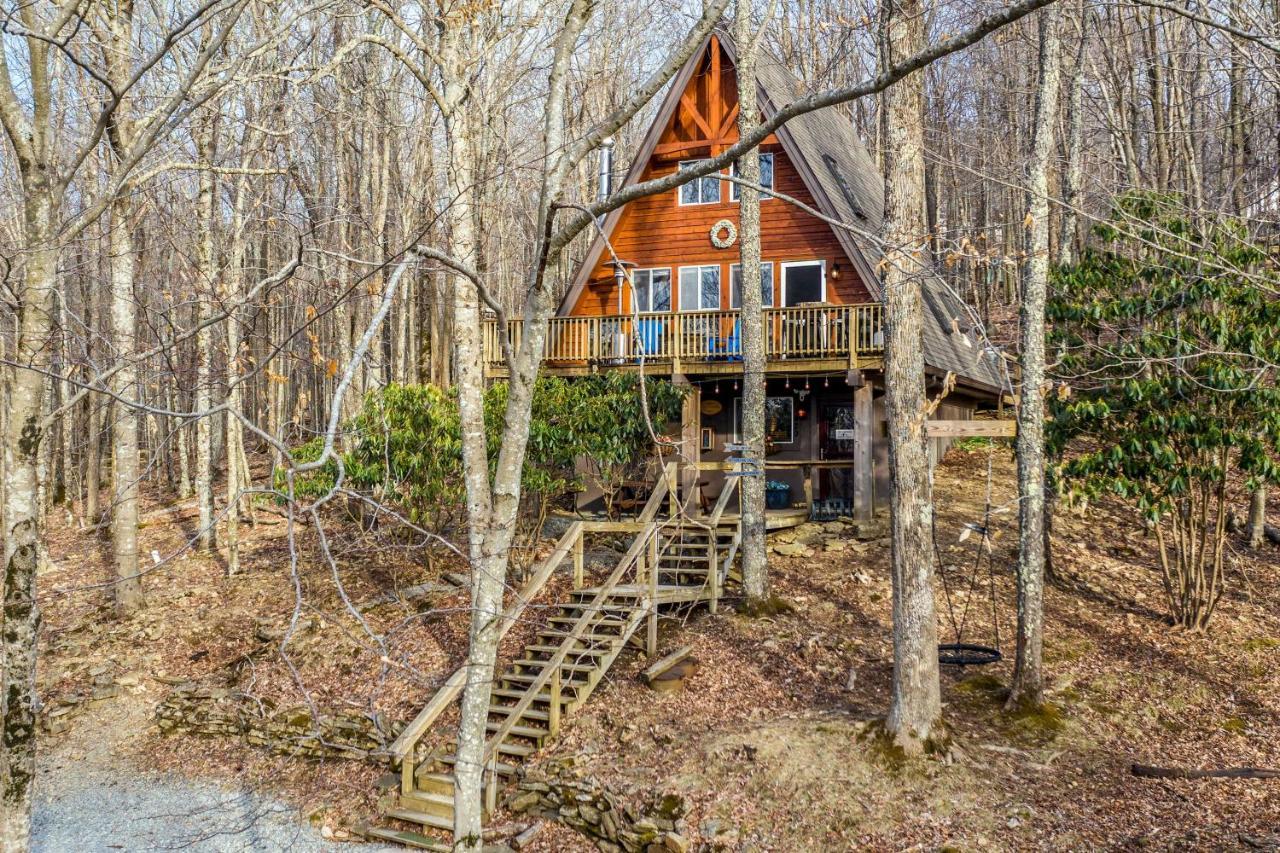 A-Frame Cabin With Hot Tub 1 Mi To Beech Mountain! Esterno foto
