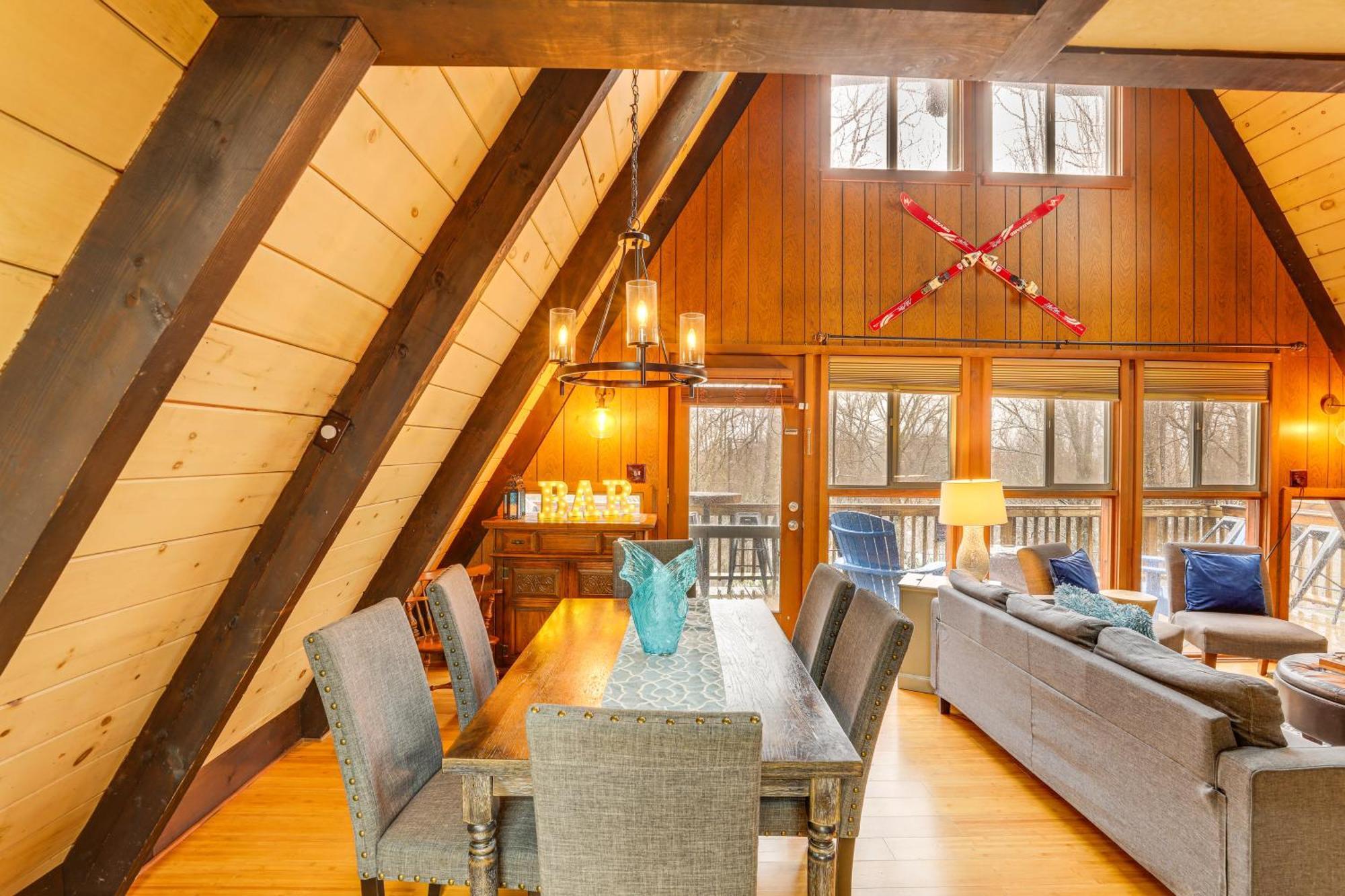 A-Frame Cabin With Hot Tub 1 Mi To Beech Mountain! Esterno foto